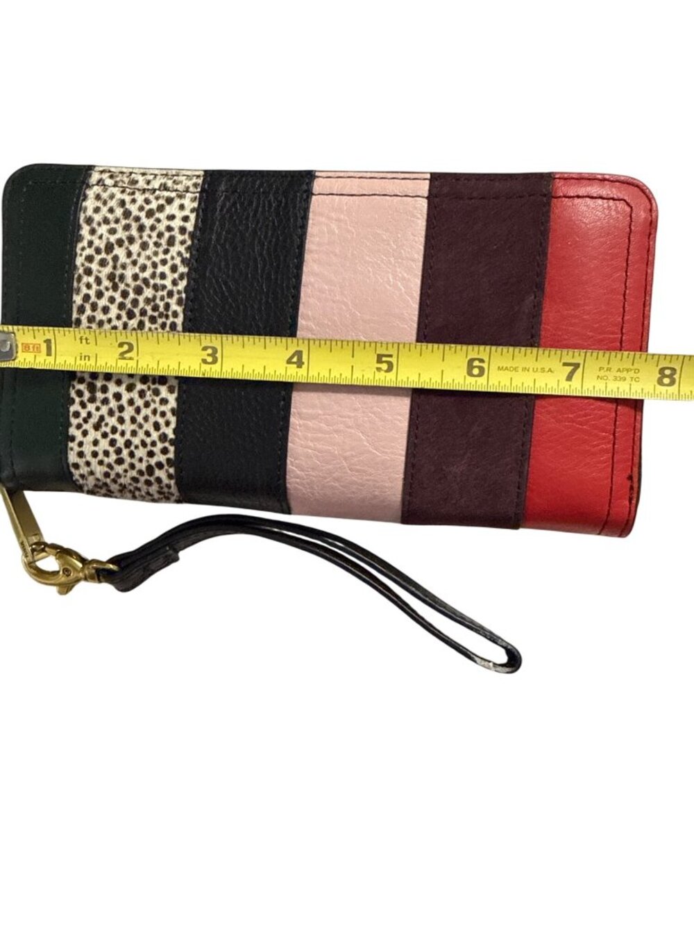 Fossil RFID Logan Leather Zip Wallet With Wristlet Strap New With Tags - Picture 6 of 7